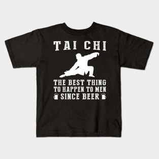 Flow and Sip: 'Tai-Chi - Better Than Beer & Wine' Funny T-Shirt Kids T-Shirt